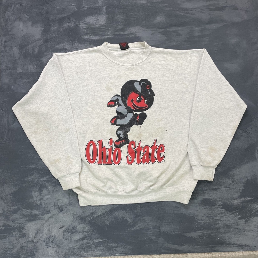 vintage Ohio STate Buckeyes sweatshirt mens XXL GRay‎ 1990s NCAA UNI USA